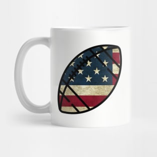 American Flag Football Mug